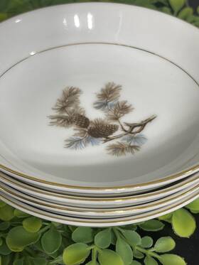 8045 Kyoto Japan Pine Cone Fine China Dishes