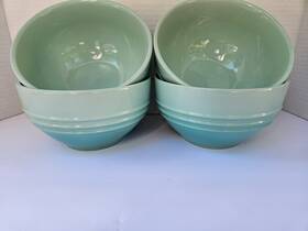 Le Creuset 843251175895 Stoneware Set Of 4 Soup Or Cereal Bowls 22- Fl Ounce Cool Mint