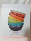 Le Creuset Set Of 6 Cereal Bowls Rainbow Stoneware Cook Pride Color New Box Gift 630870176231