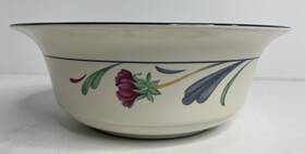 03032023 Lenox Poppies On Blue Chinastone Vegetable Bowl 8.5 Inch