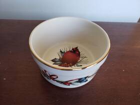 804437 Lenox Winter Greetings Dip Bowl Only No Spreader Holiday