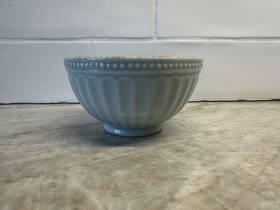 856933 Lenox French Perle Groove Ice Blue Medium Bowl