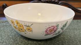 Lenox 882864573131 Butterfly Meadow Melamine Large Serving Bowl 9 1/2 Inch Floral White
