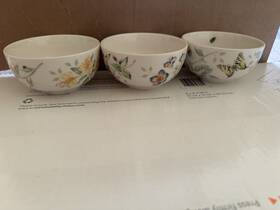 Lenox 882864858474 Butterfly Meadow Kitchen 3-piece Mini Bowl Set 1.70 Lb Multi