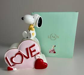 897218 Lenox Snoopy Valentine Inch S Day Heart Porcelain 24k Gold Accents Candy Jar 8