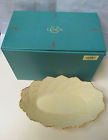 Lenox Jacquard Small Serving Dish White Cream Fluted With Gold Trim And Box 091709212818