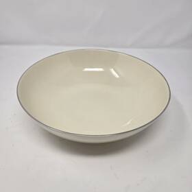Lenox X520 Htf Vegetable Serving Bowl Large Round Cream Silver Trim 3473 -x520 Rare