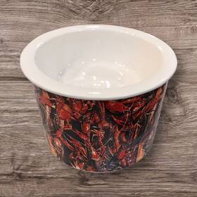 Lh Original 879948011870 Ceramic Dip Chiller Louisiana Seafood Fleur De Lis Crawfish Crab Oyster Bowl