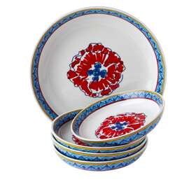 813-737 Lidias Kitchen Four Pasta Bowls And Serving Bowl Set