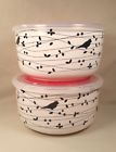 Lids Seal Bird Bone Oiseau 2x Ciroa Fine Black Large China Bowls Microwaveme