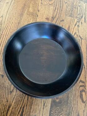 2214wn Lipper International 14 Inch Dark Walnut Wood Salad Serving Bowl