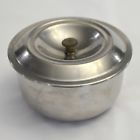 D13543 Location A Vtg Dietary Product Stainless Steel Dish Bowl Lid Covered