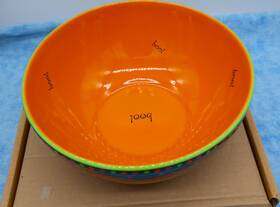31805 Longaberger Halloween Party Bowl Occasional Pottery Boo With Box