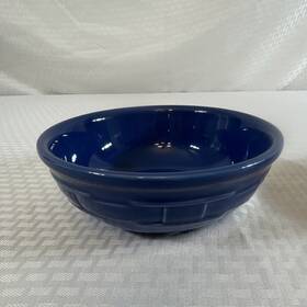 13241 Longaberger Pottery Blue Cereal Bowl 7 Inch Round Oven Microwave Dishwasher Safe