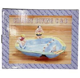 38113 Lotus Pool Chip Dip Bowl With Diver Nos Box Rare Y2k Party Platter - Read