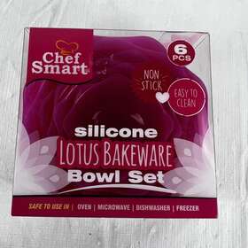 Lotus 810190031728 Chef Smart Silicone Bakeware Bowl Set Oven Microwave Dishwasher Freezer Sa