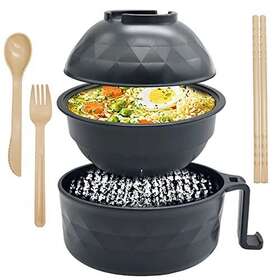 Lshfwn 780280485994 Microwave Ramen Cookerramen Bowl Setinstant Noodles With Chopstic