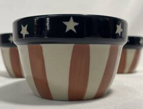 Ltd Commodities 410735445821 Stars And Stripes Dipping Bowls Set Of 3 Stoneware 4th July