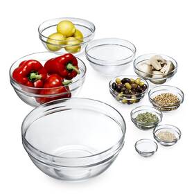Luminarc 883314647075 Glass 10-piece Set Stackable Bowl Clear
