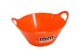 100-335-85 M&ms Halloween Rescue Squad Orange Plastic Candy Bowl Trick Or Treat Party
