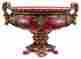 M10046 Mm Fruit Bowl Decorative Antique Style Hand Painted Ruby Finish Kitchen Basket 770960002351