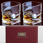 M13687-105 Hampden Manor Set Of Crystal Whiskey Glass Scotch Brandy Liquor
