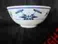 M708 Get Bowl Melamine Water Lily Oriental Pattern 8 Dia 3 1 2 Deep Preown