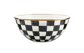 Cprod100390083 Mackenzie-childs Enamel Courtly Check Everyday Bowl Large