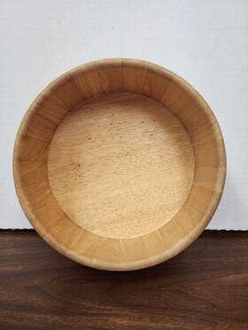 Made In Thailand Distributed By Walmart 078742611303 Wood Serving Bowl For Fruits Or Salads Home Decor Display Kitchen/table