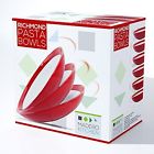 Madero Kitchen Red Pasta Bowls By Set Of 6 Premium Ceramic 635346595851
