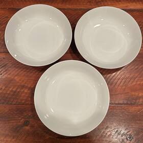Maison Blanc 786460151727 Lot Of 3 White Porcelain Pasta Bowls 9 Inch