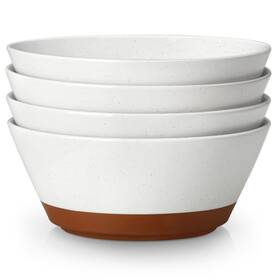 Malacasa 926681760788 Salad Bowls Set Of 4 Soup For Kitchen 60oz Large Ceramic Bowl Ram