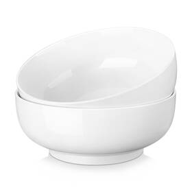 Regular039 Malacasa Serving Bowls 114 Oz 10 Inch Extra Large Salad Set Of 2 Porcelain White