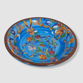 Mario Luca Giusti 057014542790 62 Blue Floral Pancale Bowl