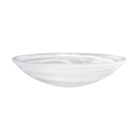 Mariposa 808813174525 Alabaster White Serving Bowl Tableware Bowls Glass