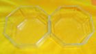 2pcs-sauce - Marked Shape France Octagon Glass Arcoroc Bowls- Clear