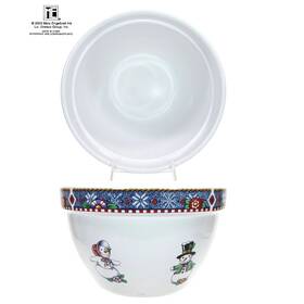 112822 Mary Engelbreit Vtg Let It Snow 3 Quart Mixing 9.5 Inch Bowl Christmas Snowman 2003