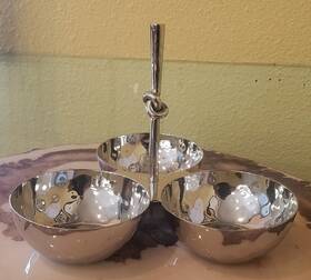 Hlx-003 Mary Jurek Design Helyx 3-bowl Snack Set With Knotted Handle