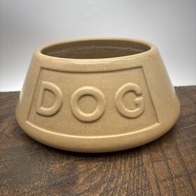 2030.304u Mason Cash Vtg Cane Collection Non-tip Lettered Dog Bowl 8 Inch