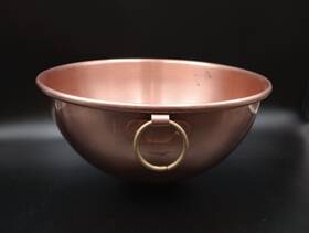 2191.26 Mauviel Used - Mftpassion Copper Beating Bowl With Ring