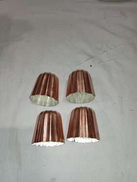 418046 Mauviel Mftpassion Copper 4-piece Tinned Canele Mold Set 1.8-in