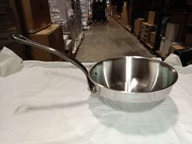 560720 Mauviel X Elysee Mftcook 2.6mm Curved Saute Pan With Cast Iron Handle 2.1-qt