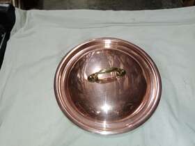 Mft150b Mauviel 652924 1.5mm Copper Lid With Brass Handle 9.4-in