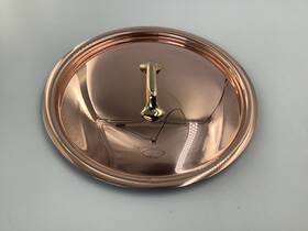 680824 Mauviel Mftheritage 250 B Lid With Brass Handle 7.9-in