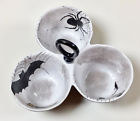 Max Studio Halloween Black Spider Crow Bat Melamine Divided Condiment