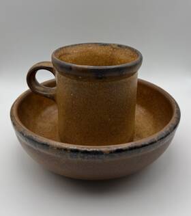 1413 Mccoy 1412 Vintage Canyon Mesa Pottery Soup Cereal Bowl And Coffee Mug Set Usa 141