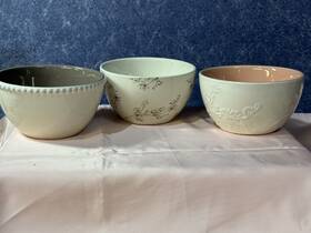 1839d Mccoy Mccoys Mary And Martha Bowls 1 Chron. 29 13 Set Of 3