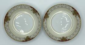 Mei1213 Meito China Japan Hand Painted 2 Small Fruit Bowls 5 3/8 Inch Gold Trim Rose