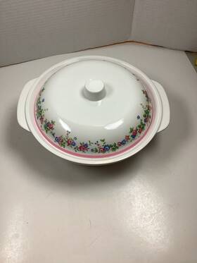 1108-1 Melamine Ware Serving Bowl As With Lids 10 Inch Diameter 3.5 Deep Vgc Ping