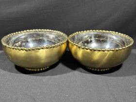 143400 Michael Aram Molten Gold Small Bowl 6.5 Inch Lot Of 2